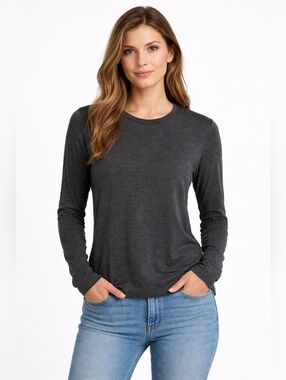 Cloudveil Merino Wool Long Sleeve Shirt Gray Size Medium Made in Canada